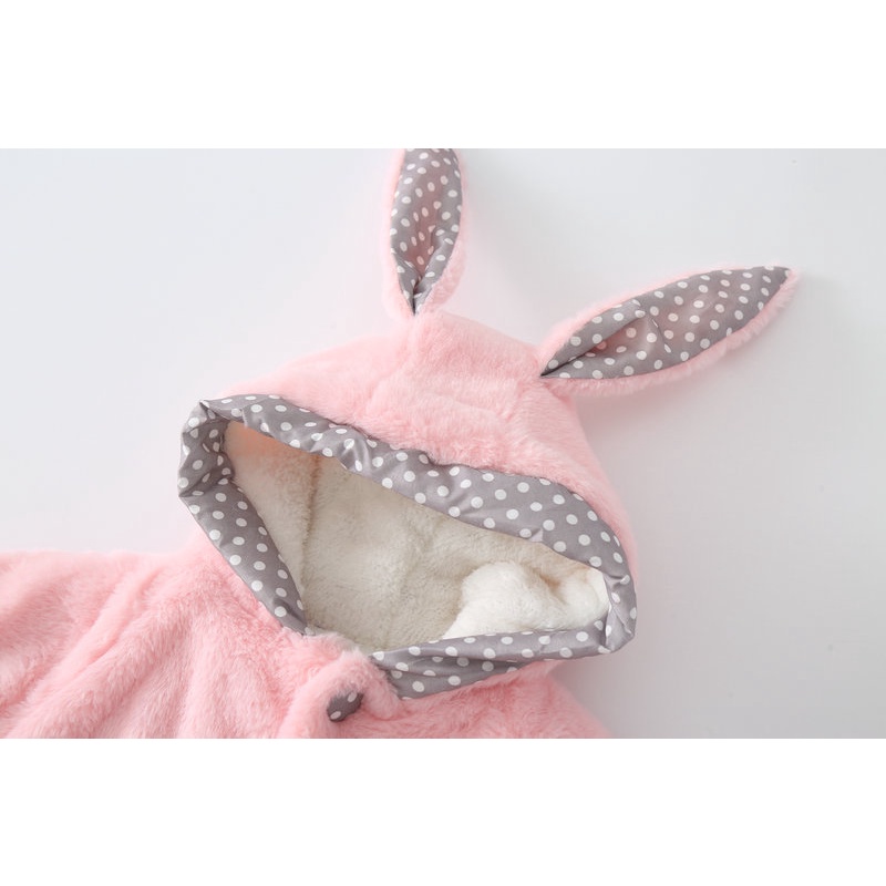 Winter Children's Warm Clothing Hooded Coat Cold Proof Cute Rabbit Ears Cloak for Girls_voghion.com