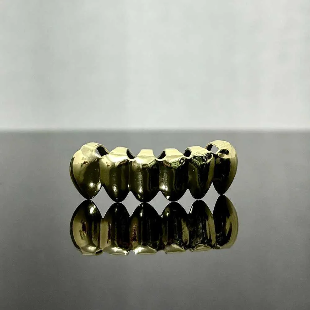 YOUNGX Zahnkappen mit Ahornblatt-Muster oben und unten, Zahnspangen, Hip Hop, glänzende Zähne, Grillz für Frauen und Männer, Zahnschmuck_voghion.com
