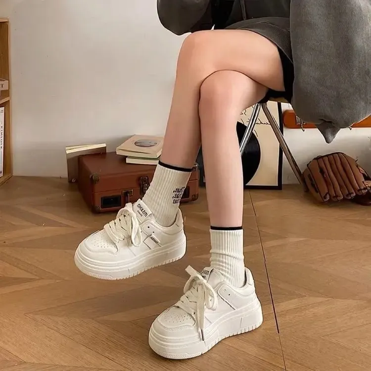 Casual Kvinna Sko Modis Rund tå Kilkorg Träskor Plattform Söt Retro Sommar Liten Sport Creepers Rom Snörning Leis_voghion.com