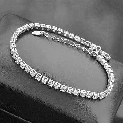 simple Rhinestone Single-row Bracelet High-end Diamond Exquisite Shiny Rhinestone Jewelry Supply Bracelet