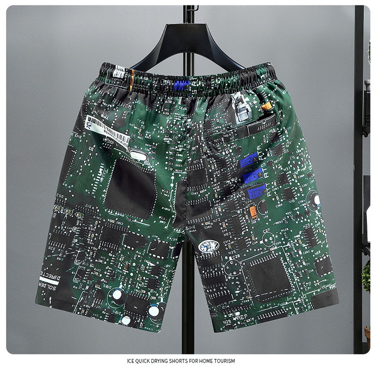 Plus Size Fat Summer Loose fitting Men's Shorts Trendy and Fashionable Half Beach Casual Middle Pants_voghion.com