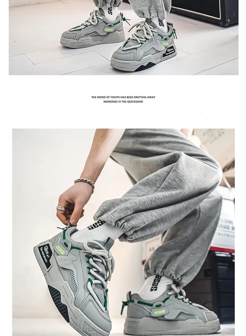 INS Løping Pustende Skateboarding Tunge og Komfortable Uformelle Tenis Mascuo Herre Sportssko 241007_voghion.com
