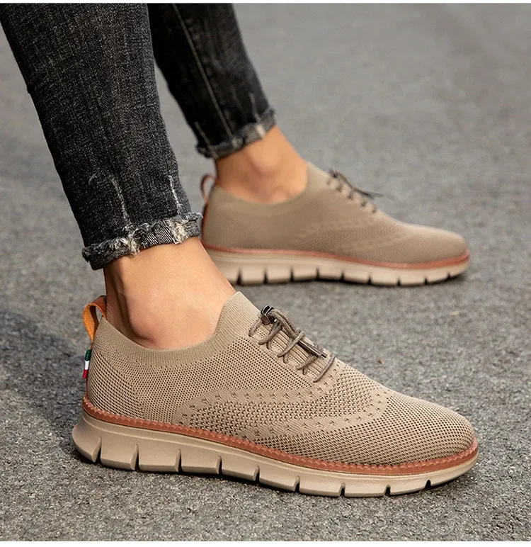Mocassini oxford in mesh da uomo - scarpe in pelle eleganti_voghion.com