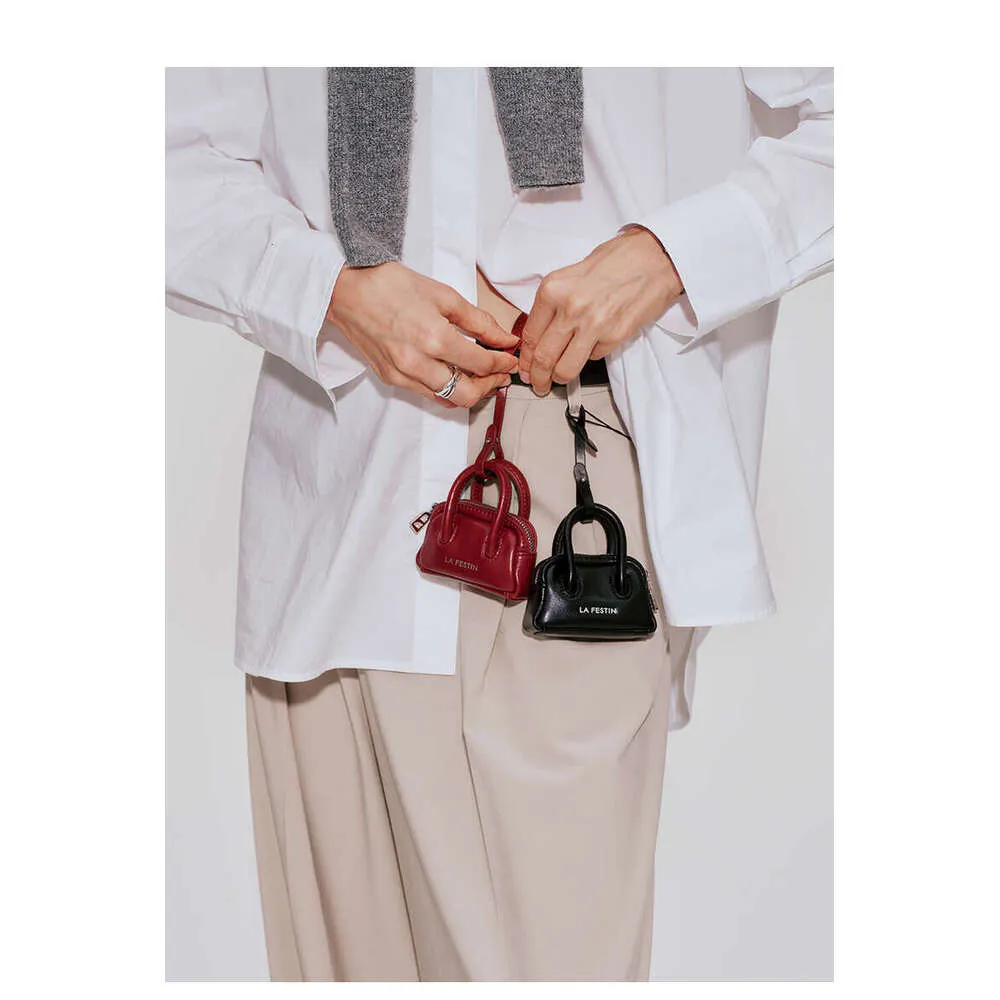 LA FESTIN Mini Auricolare Originale 2024 Nuovi Accessori Piccola Borsa Pendente in Pelle da Donna_voghion.com