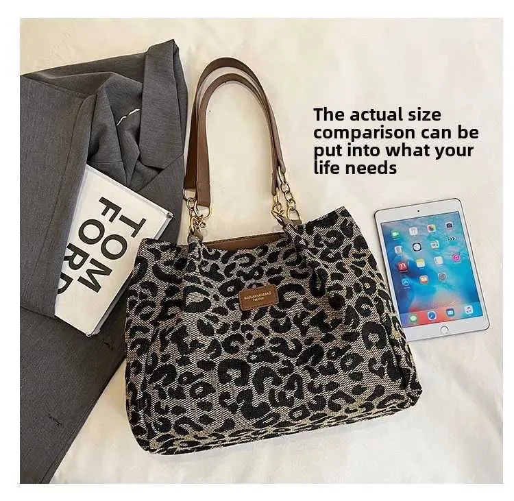 Trendig damaxelremsväska med leopardmönster i bohemisk stil_voghion.com