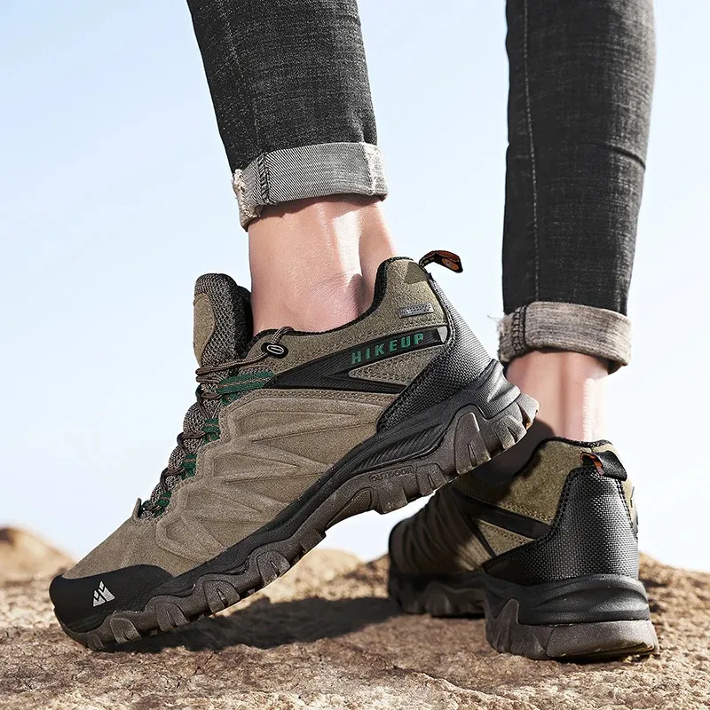 Herren Wanderschuhe Aus Leder Trekking Outdoor Kletterschuhe_voghion.com