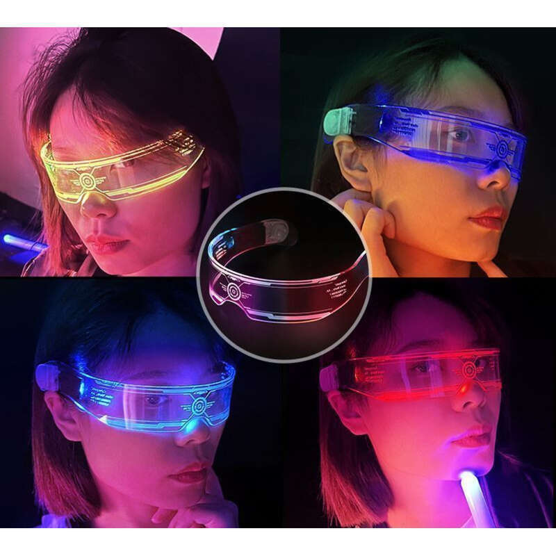 Ochelari de încărcare luminoși Salt Di Viitor Tehnologie Rețea Cyberpunk Popular Science Fiction Fotografie de club de noapte_voghion.com