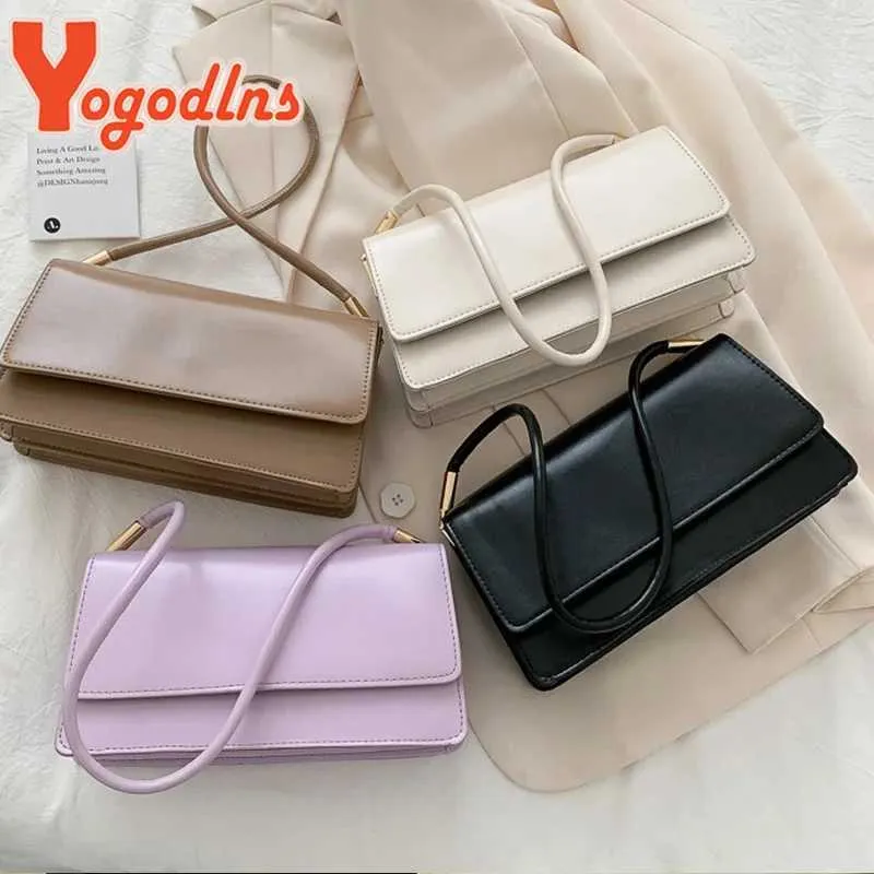 Designer Bag New simple shoulder PU leather armrest solid color womens handbag casual girl small square bag Y241115_voghion.com