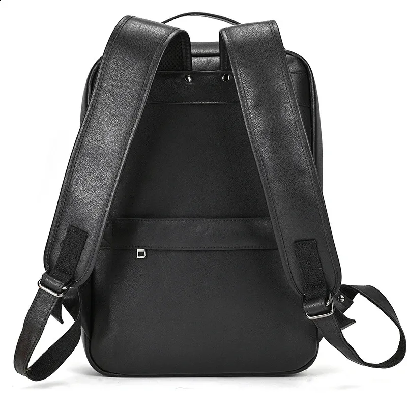 Vintage Mens Crazy Horse Leather genuine leather Retro Rucksack Large Classic Travel Backpack Big laptop computer bag_voghion.com
