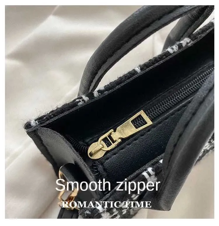 Borsa a mano da donna Mini borsa da donna Borsa a tracolla alla moda con motivo a quadri Borsa a tracolla da messaggero Leggera Semplice EleganteC241103_voghion.com