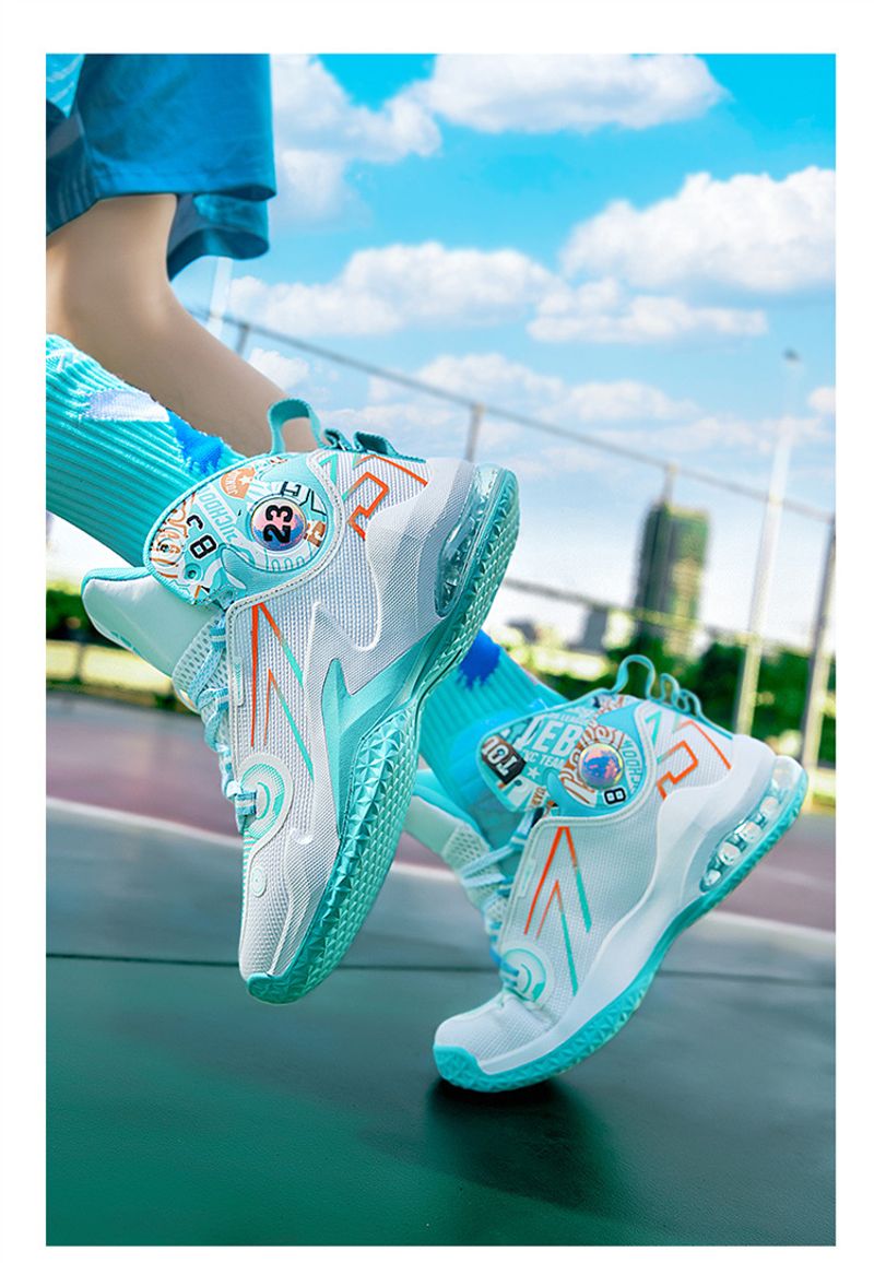 Air cushion high top basketball shoes men's mesh breathable professional training game sneakers trend_voghion.com