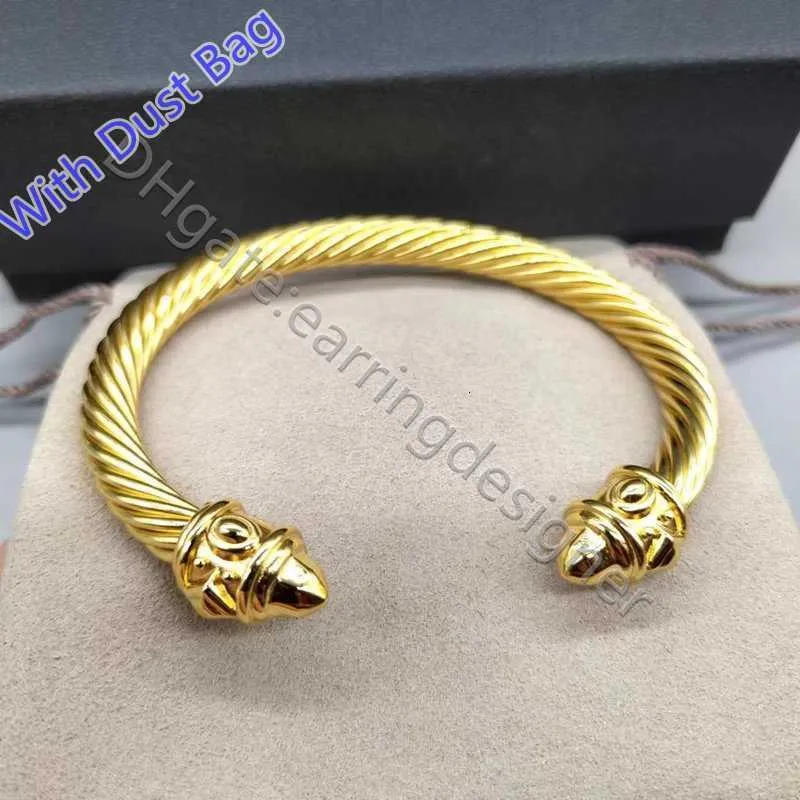 Twisted Cable Bangle Bracelet For Men 14k Gold Fine Jewellery_voghion.com