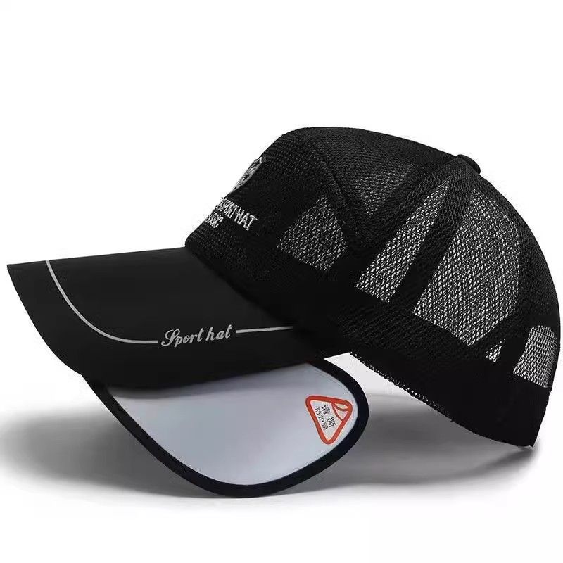 Casquette de baseball d'été pour homme en maille respirante à séchage rapide pour la pêche en bec de canard, chapeau de protection solaire_voghion.com