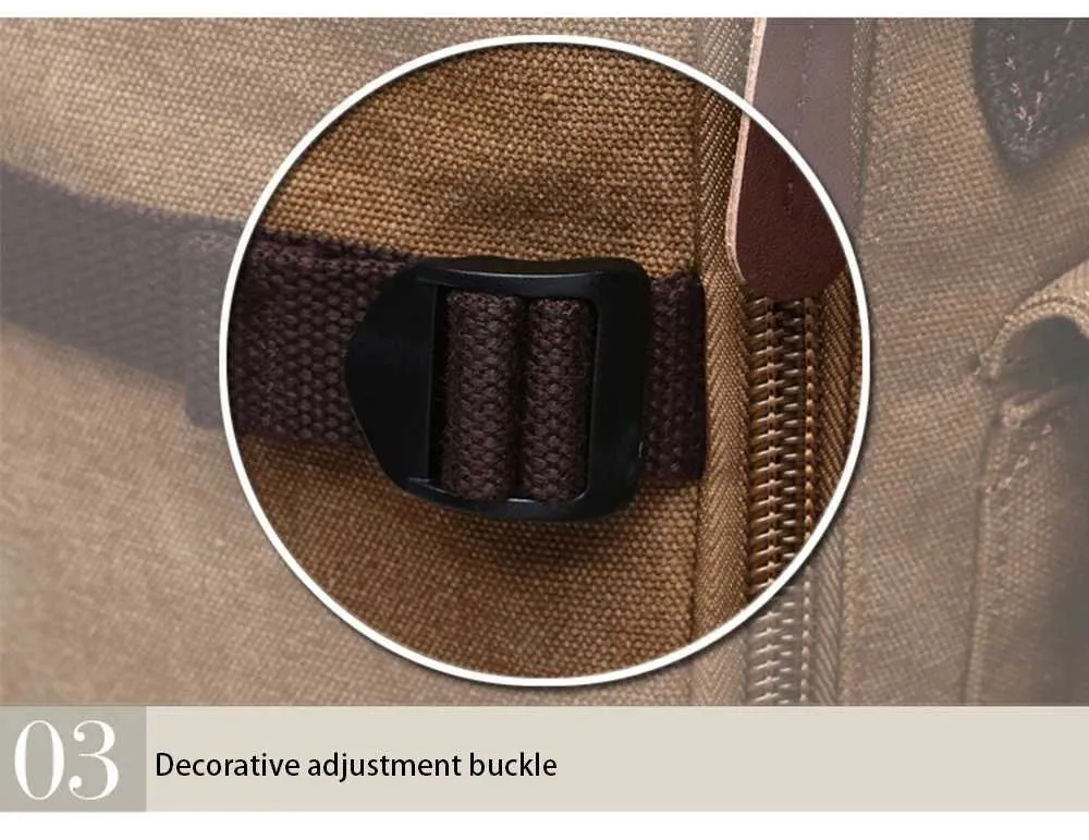 Vintage Canvas Backpack For Men Travel Laptop Rucksack Large_voghion.com