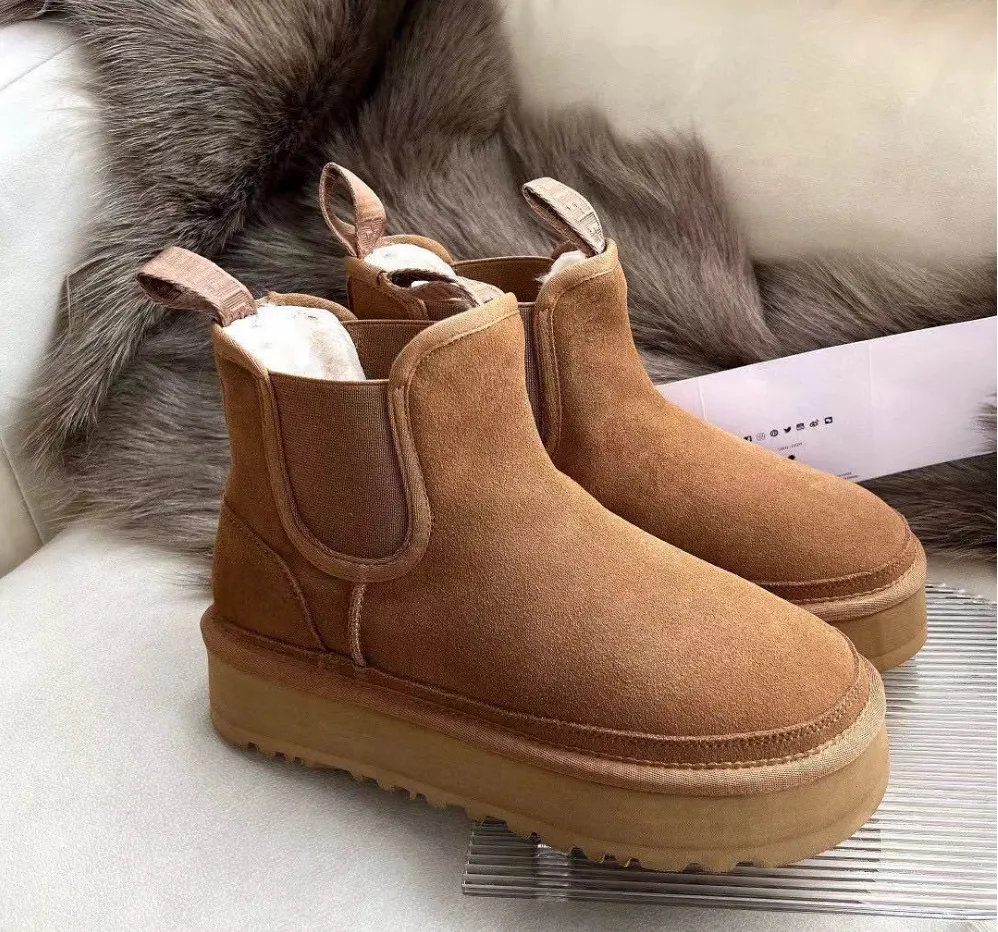 australia Neumel Platform boots women shoes Chesut black Designer flat snow boot winter comfprt womens bootie putdoor_voghion.com