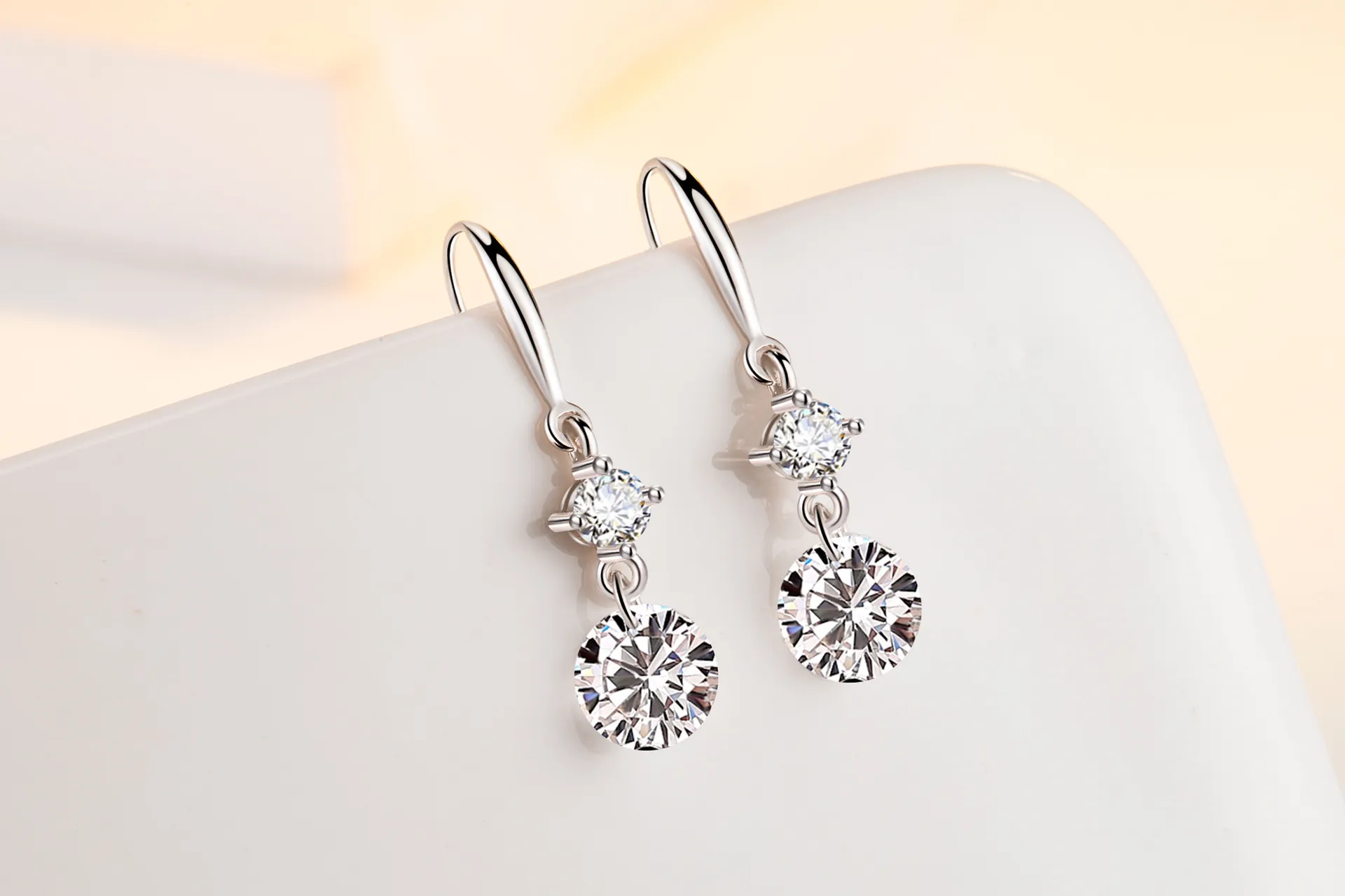 Deliziosi orecchini di design con trifoglio in zircone rosa, collane per donne e ragazze, dolce amore, cristallo brillante, eleganti orecchini_voghion.com