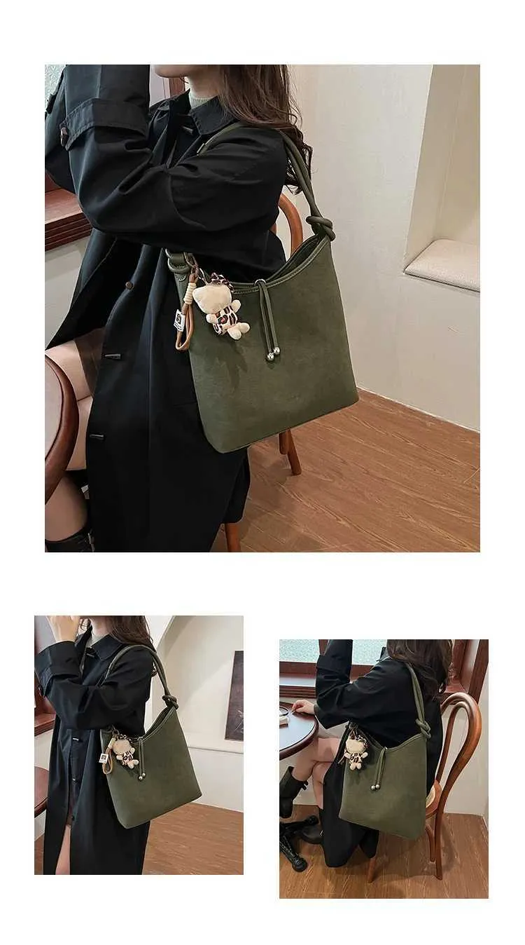 Sacs à main en daim tendance pour femmes, sacs à bandoulière solides de grande capacité, sacs à bandoulière décontractés pour femmes, polyvalents, doux, sous les bras_voghion.com
