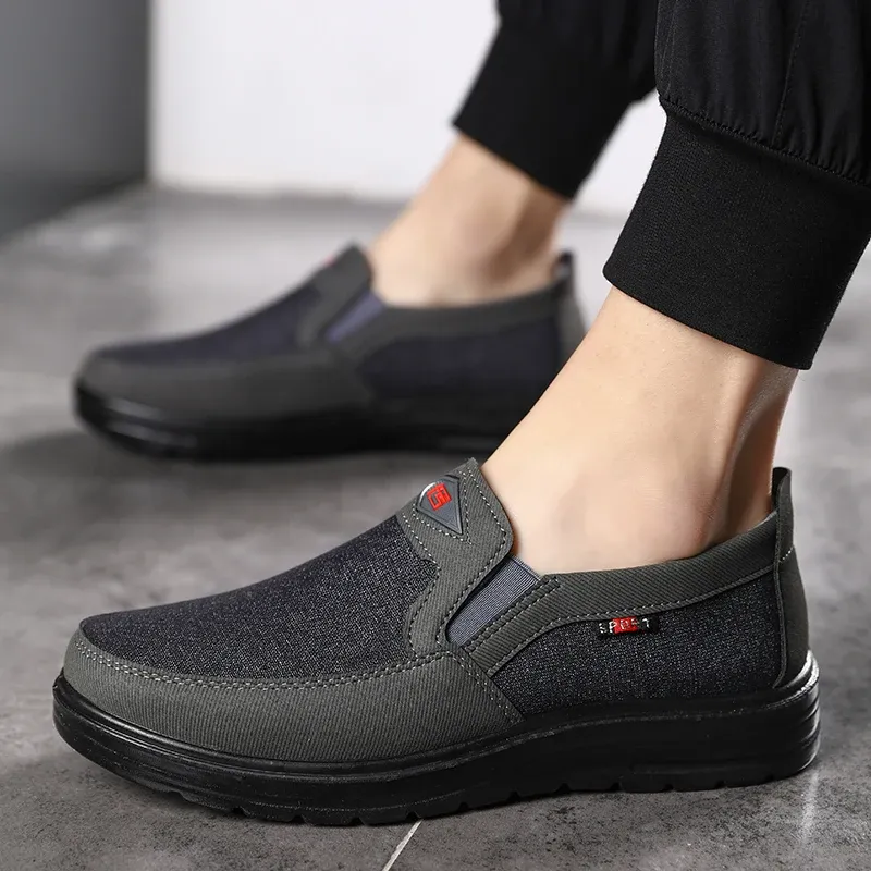 Lightweight Men Casual Breathable Canvas Loafers Slip-on Driving Shoes Wear-resistance Mens Sneakers ato Hombre_voghion.com