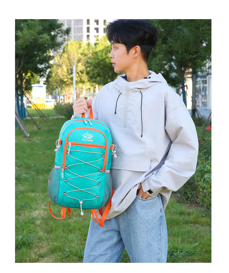 Outdoor Backpack Oxford Budden Mountain Riding Backpack Lightweight Multifunctional Casual Foldable Backpack Large Capacity_voghion.com
