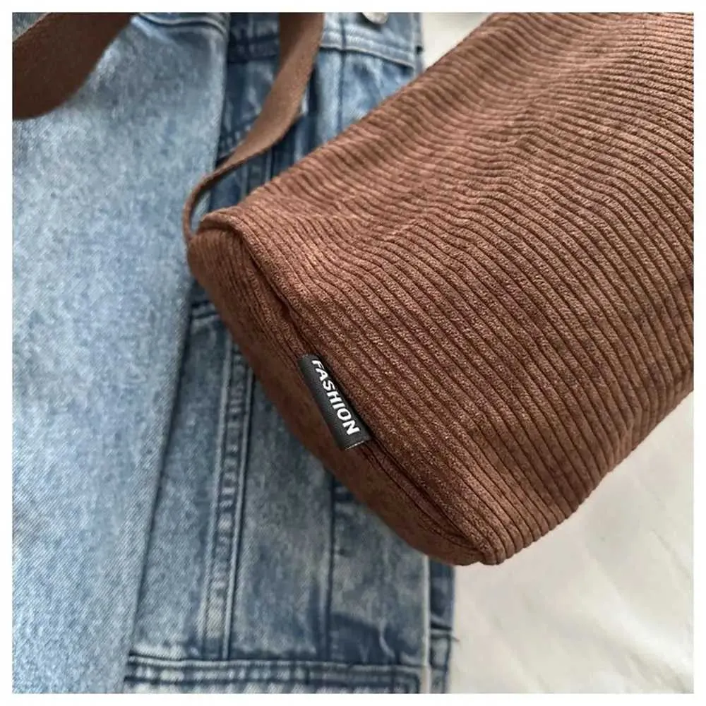 Genți de mână pentru femei, genți de umăr din catifea reiată, culoare solidă, tip messenger, tip crossbody, genți de mână pentru machiaj și ruj, C241216_voghion.com
