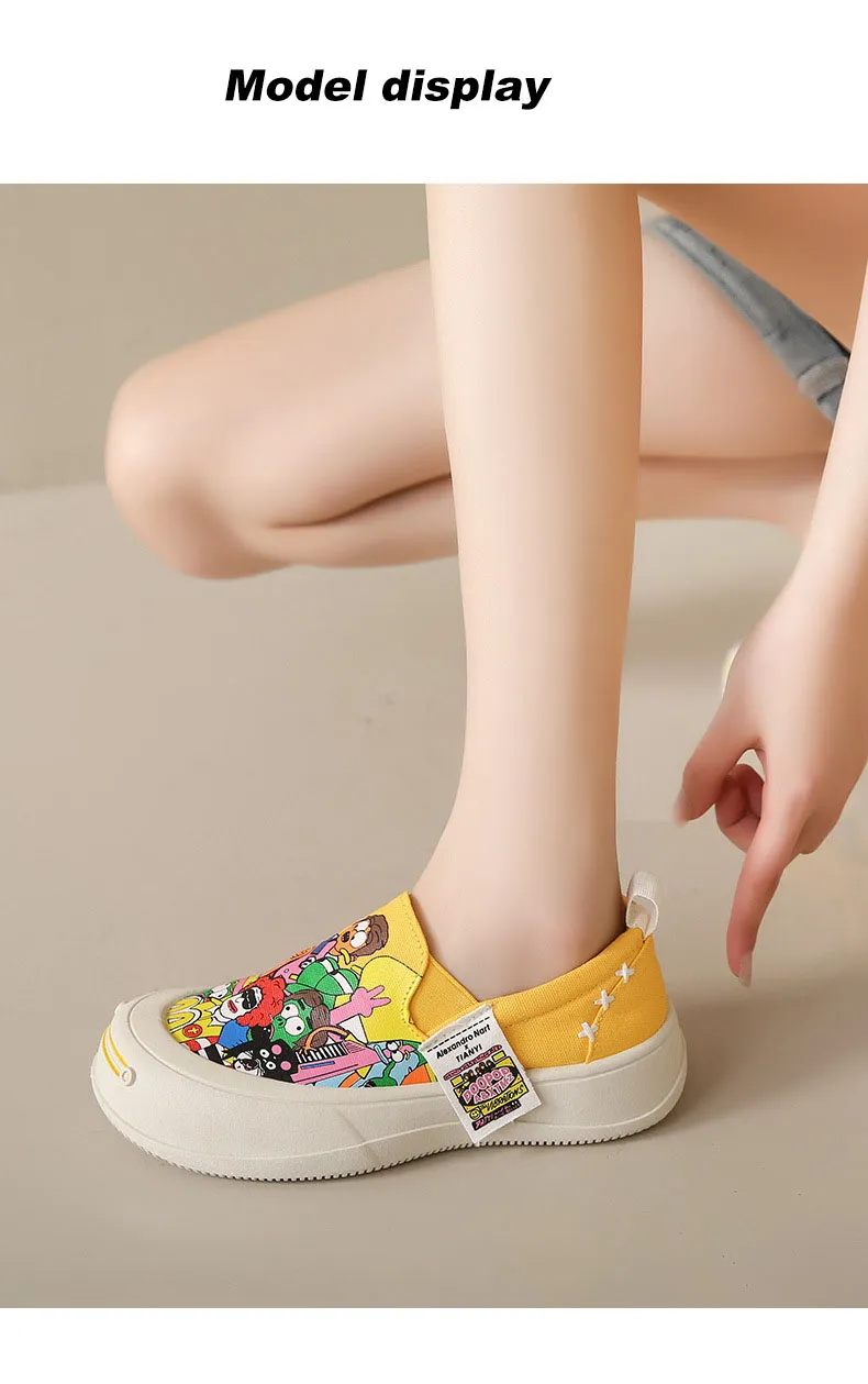 Damen Canvas Slipper Freizeitschuhe Bequeme Stoffschuhe Alltag_voghion.com