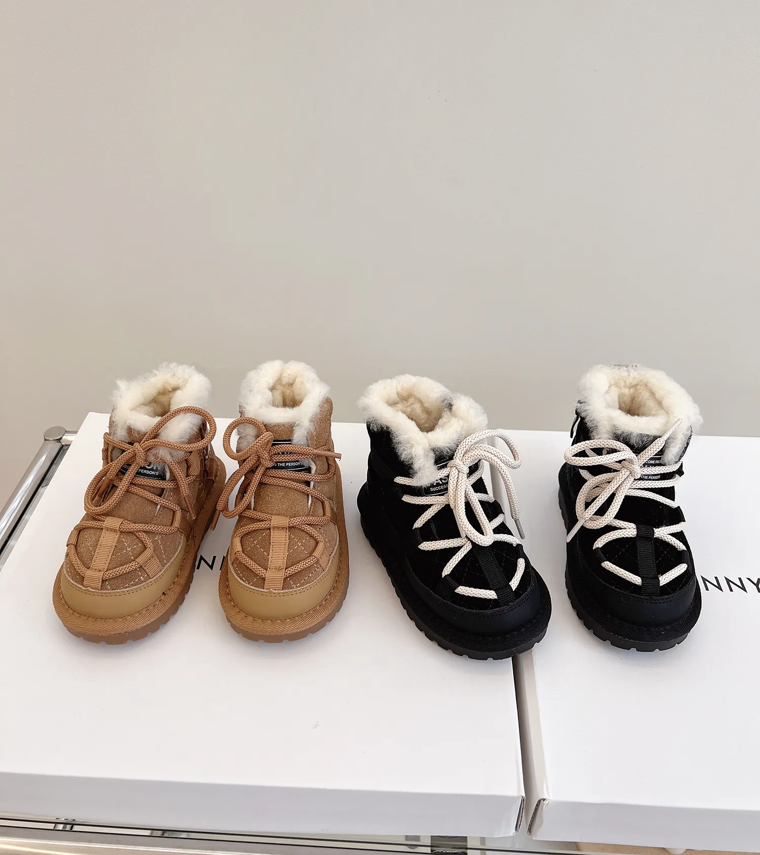 Winter Kids Children Snow Warm Plush Toddler Boys Shoes Non-slip Fashion Kidsnest Baby Girls Boots 1-6 Years Size US_desvips.com