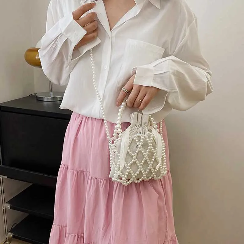 Sacs à bandoulière tissés en perles pour femmes, petit portefeuille, sac à main décontracté, porte-monnaie pour femmes, C241211_voghion.com