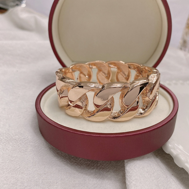 Bracciale in oro rosa da donna a catena vuota bijoux moda_voghion.com