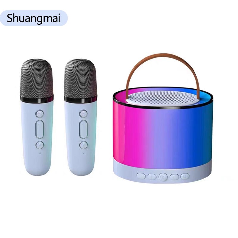 K12 Mini Karaoke Altoparlante audio wireless Microfono Bluetooth KTV portatile per la casa con 1 microfono_voghion.com