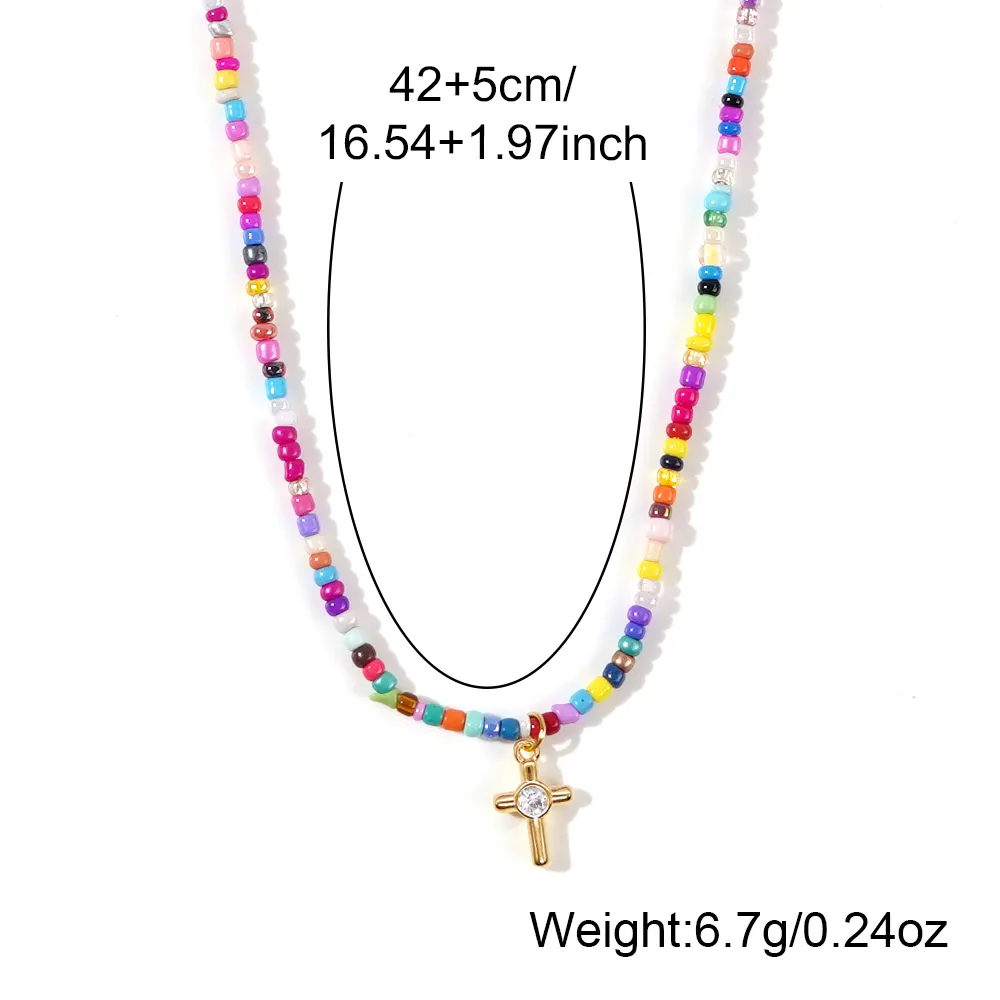 Kæder Go2boho Boho Minimalistisk Håndlavet Tilbehør Design Kors Vedhæng Perlehalskæder Til Kvinder Mænd Sommer Strand_voghion.com