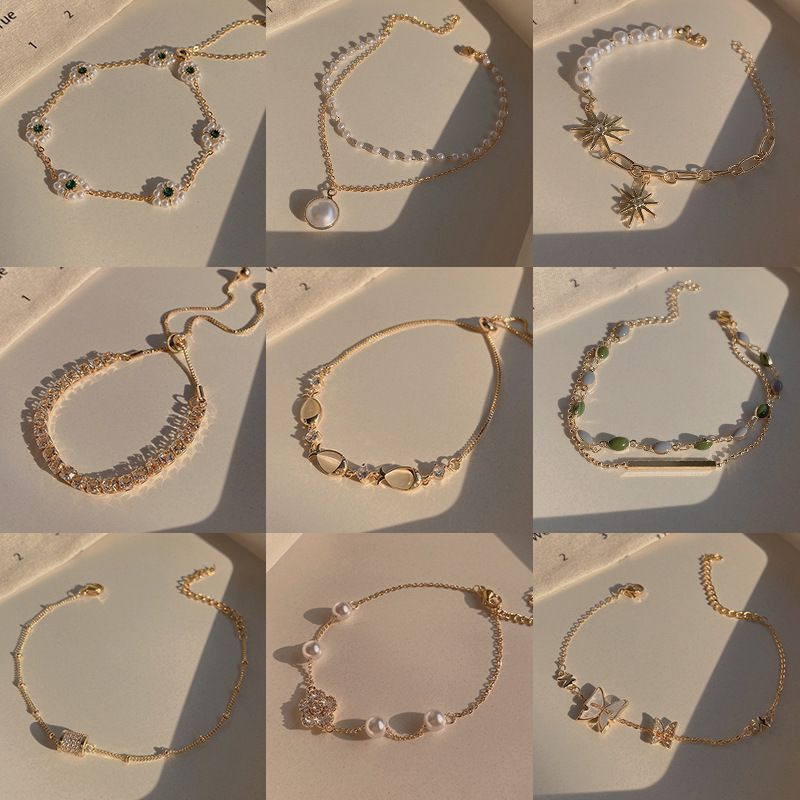 Koean Peal Female Instagam Style, High End, Small And Popula Titanium Steel Bacelet, Couple Handsting,_voghion.com