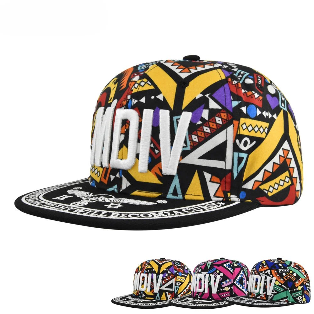 MDIV - Bedruckter Baseballhut mit flacher Krempe für Kinder, personalisierbar, Hip-Hop-Truck-Fahrer, Street-Dance-Netzhut, Größe L_voghion.com