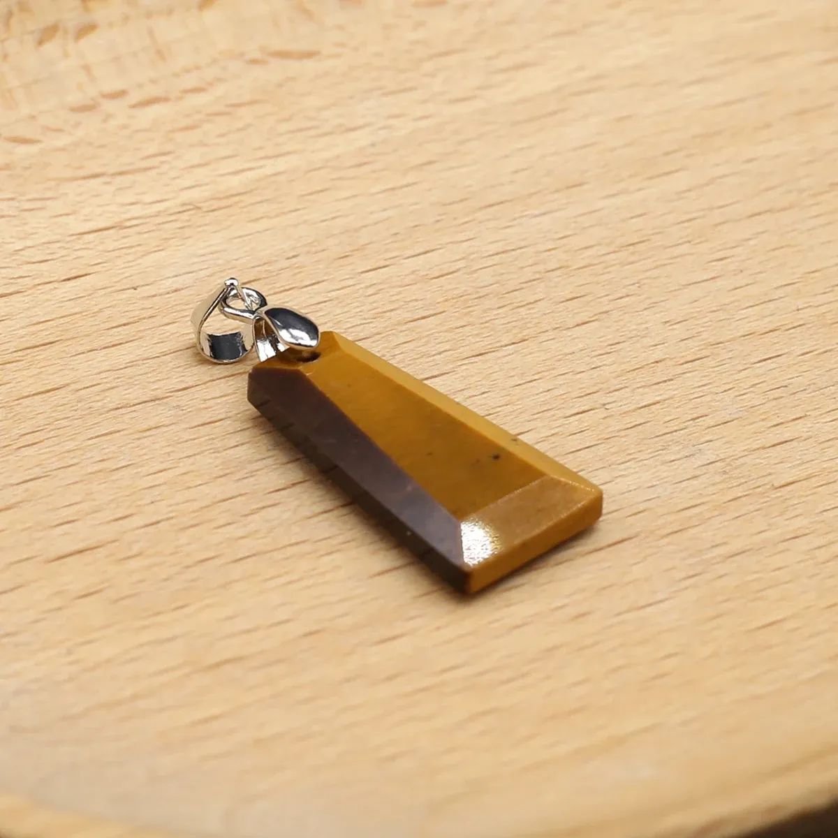Collane con ciondolo 10 pezzi all'ingrosso pietra naturale quarzo rosa agata trapezoidale creazione di gioielli fai da te collana orecchini_voghion.com