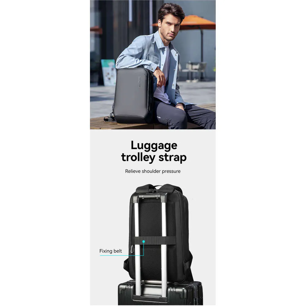 MARK RYDEN Slimmad bärbar dator för män, minimalistisk ryggsäck, YKK-dragkedja, reptålig med USB-kabel_voghion.com