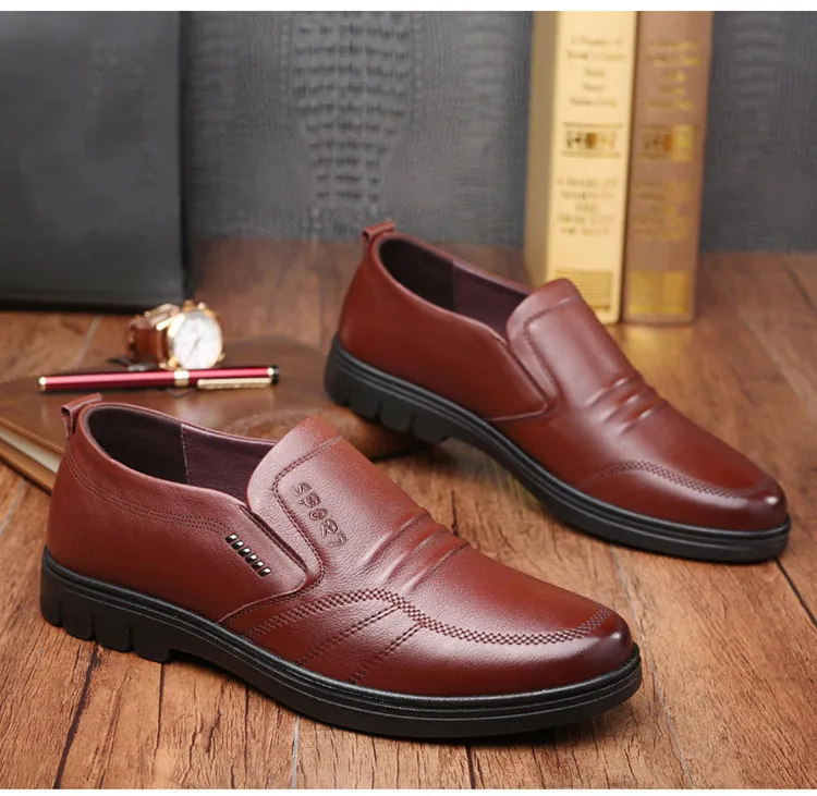 Man Sport Shoe Loafers Men Non-slip Leher Slip-on Black Driving Sneakers Male Dress Shoes Light Brehable Footwear_vogvips.com