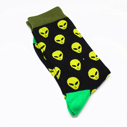 Cartoon Source Multi-pattern Men's Mid-calf Trendy Personality Cotton Socks, Spring New Style_voghion.com