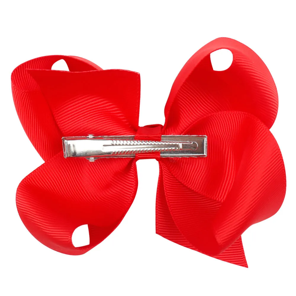 30pcs/lot 4 Inch Solid Bow With Clip Girls Grosgrain Ribbon Hairbows Boutique Handmade Hairpin For Kids Hair Accessories_voghion.com