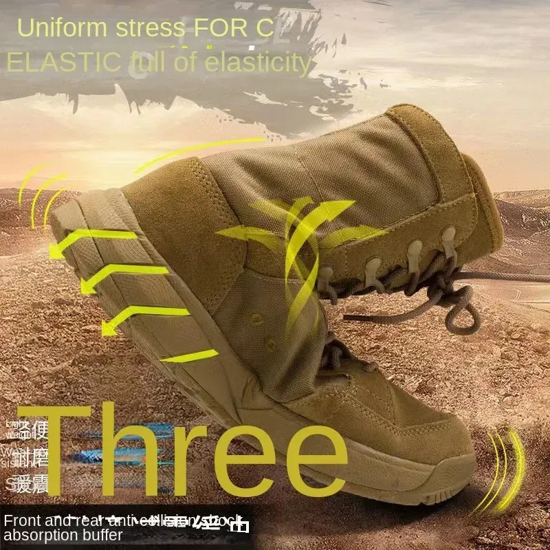 Tactical Boots For Men Durable Hiking Shoes Desert Combat Style_voghion.com