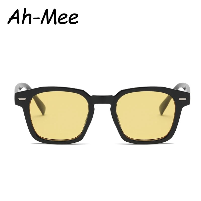 Popular Women's Sunglasses Trend Vintage Square Frame Black Yellow Sun Glasses Fashion Women Eyeglasses Ladies Eyewear_voghion.com