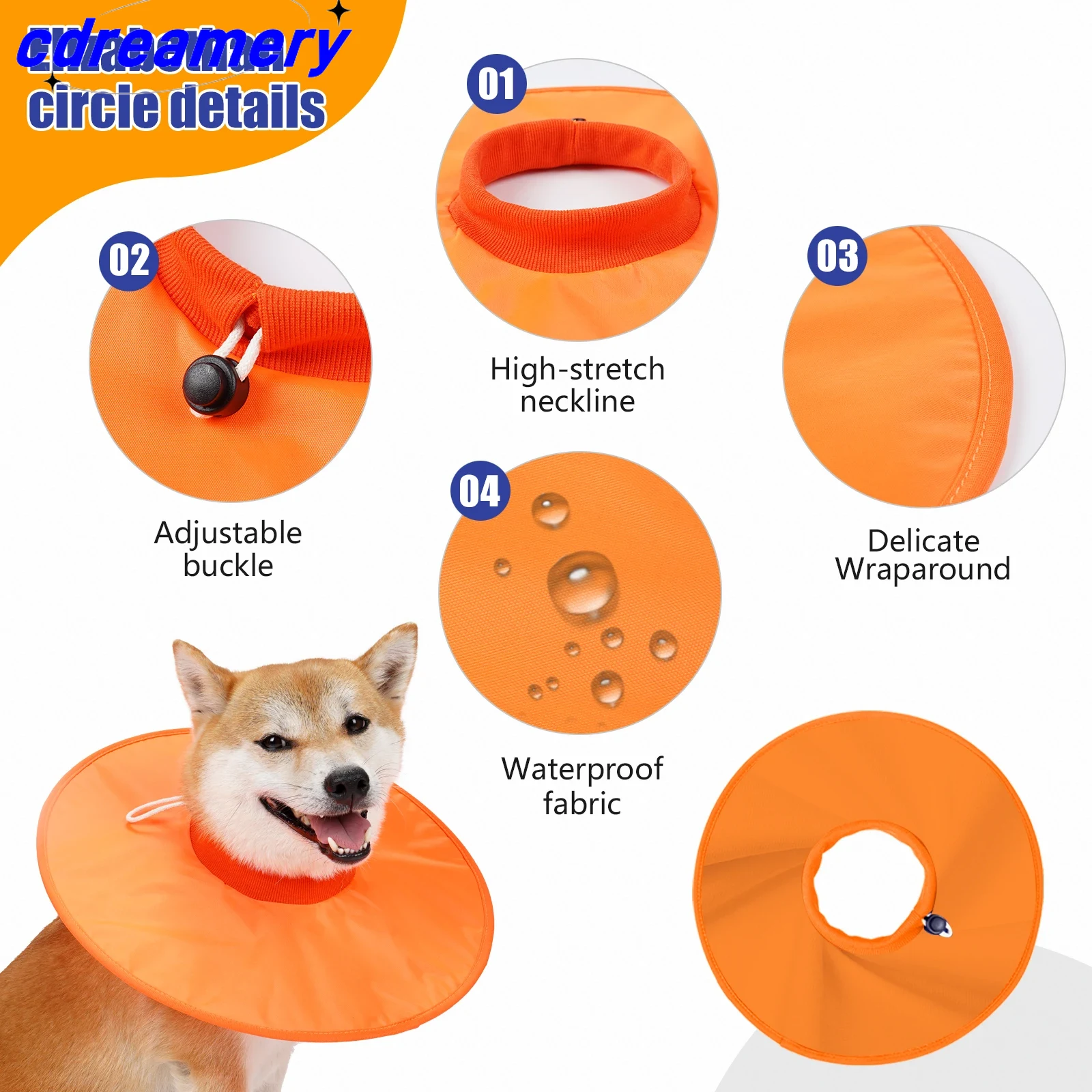 After The Dog Recovers The Collar, The Surgical Anti-bite And Anti-licking Surgical Wound Adjustable Breathable Collar Is A Small And Large Dog Access_voghion.com
