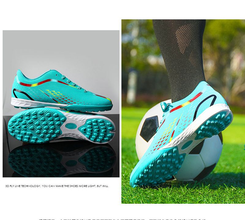 Fußballschuhe Herren und Damen mit langen gebrochn Spikes, professionelle Trainings-Sneakers, Sportschuhe für_voghion.com