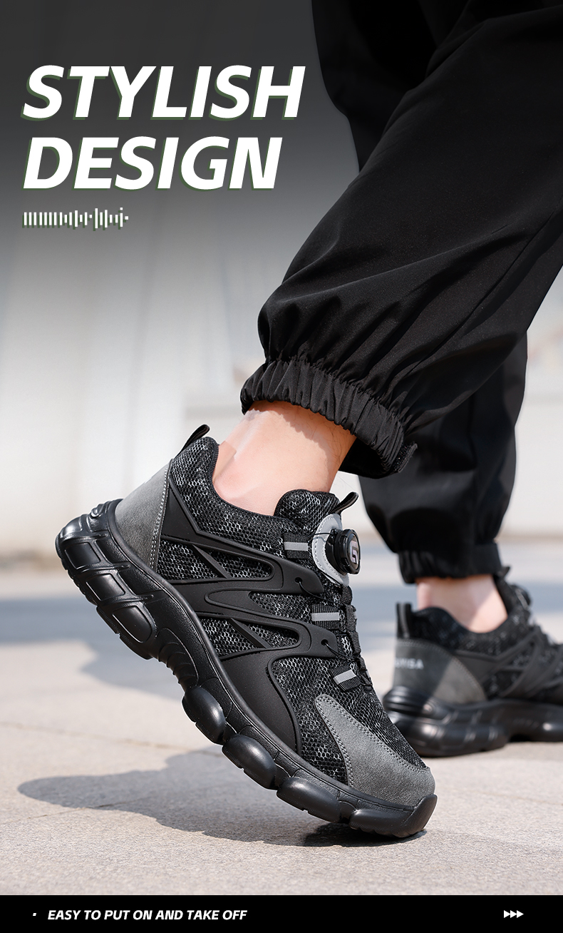 Chaussures de sécurité GUYISA, embout en acier anti-écrasement, semelles confortables en caoutchouc et plastique 5026 CN38-46_voghion.com