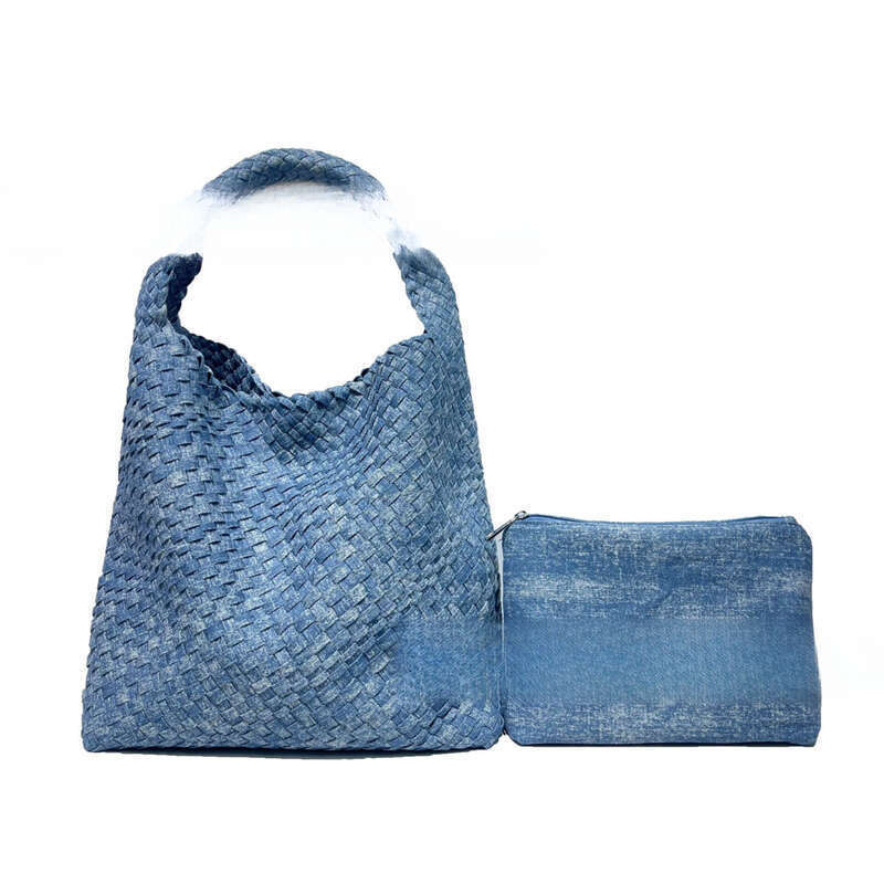 Women's Denim Shoulder Bag, Large Capacity Tie-dye Handbag_voghion.com