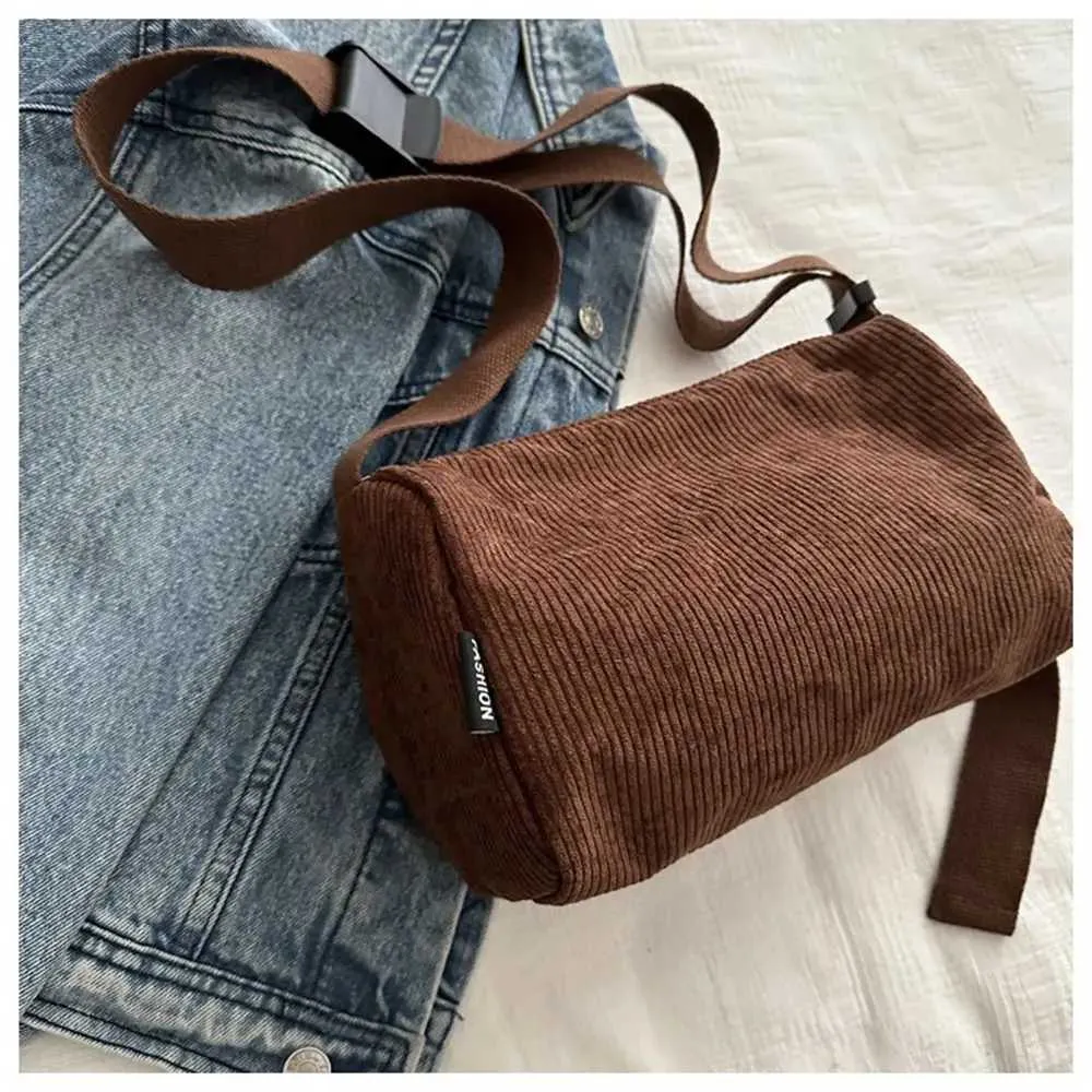 Genți de mână pentru femei, genți de umăr din catifea reiată, culoare solidă, tip messenger, tip crossbody, genți de mână pentru machiaj și ruj, C241216_voghion.com