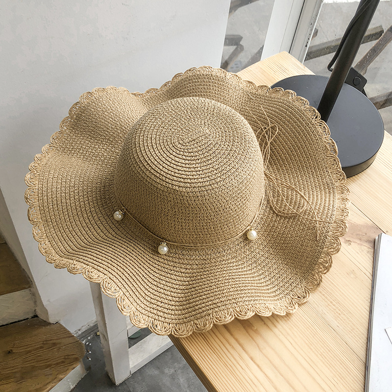 Damen Strohhut Mit Großer Krempe Für Den Sommer Am Strand_voghion.com