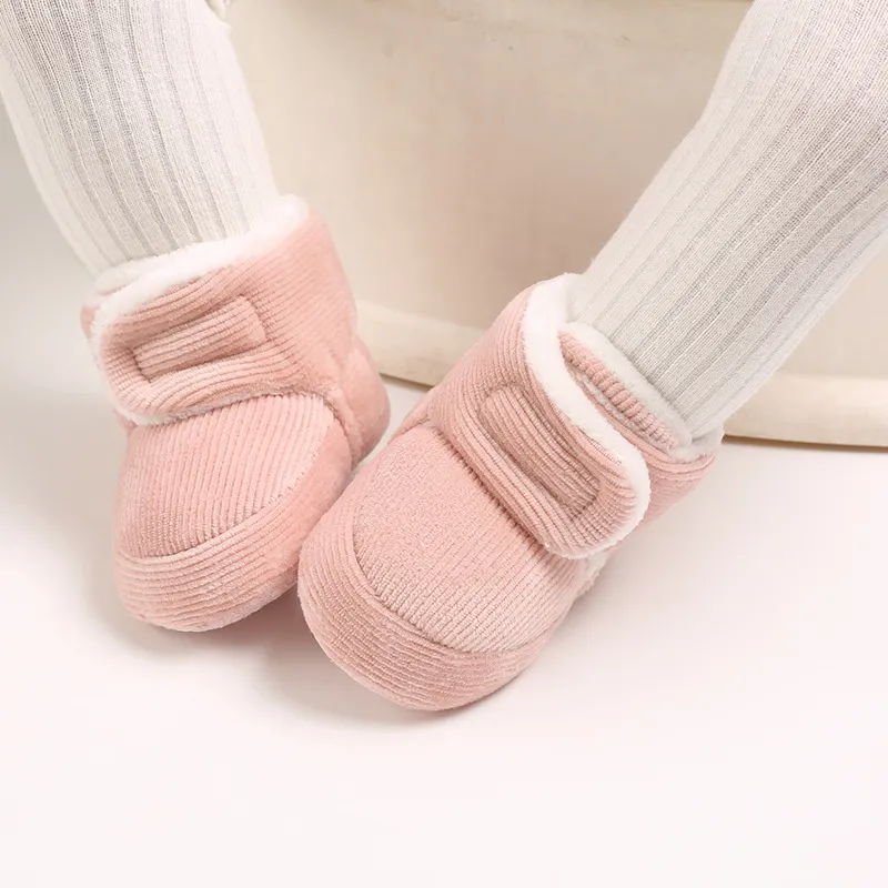 Podzimní a zimní teplé dětské boty Littlesprouts pro miminka, dívky a chlapce, jednobarevné, módní, pro batolata a první chodce, dětské boty 0-18 měsíců_voghion.com
