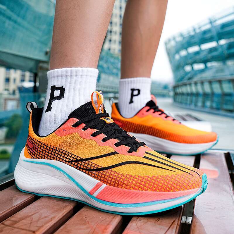 Scarpe da corsa sportive ammortizzanti di alta qualità, suono di attrito, membrana in gomma con piastra in carbonio_voghion.com