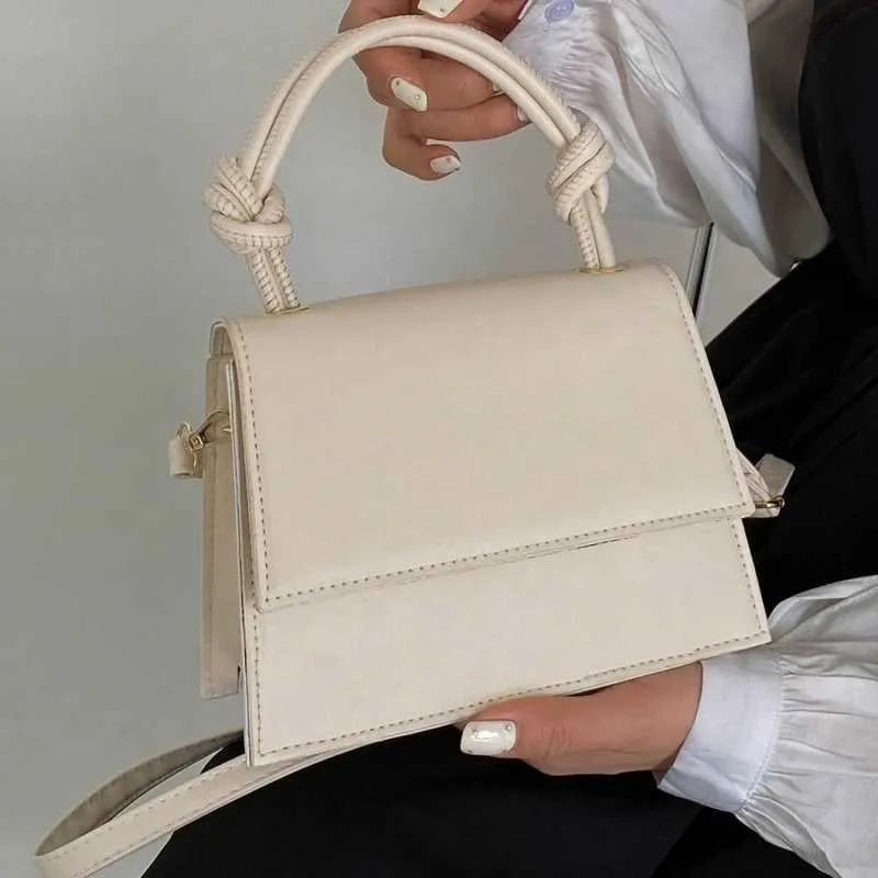 Solide Pu Leder Schulter Tasche Mode Designer Handtaschen Top Griff für Frauen Casual Umhängetaschen Ba241108_voghion.com