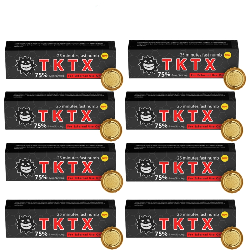 Crna 5PCS TKTX 75% Više utrnuća 25 minuta utrnuća krema za tetovaže polutrajna 10g čvrsta_voghion.com