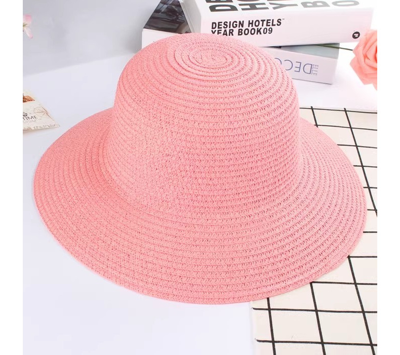 Straw Sun Hat For Women Summer Beach Travel Protective Style_voghion.com